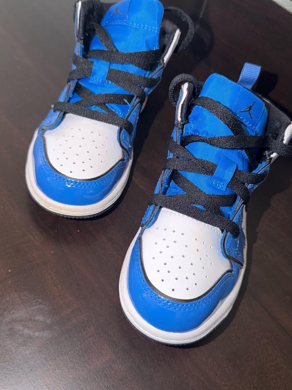 Nike Kids Blue and White High-Top Sneakers